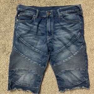 True Religion Dark Blue Jean Shorts